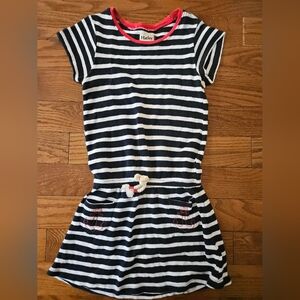 Girls Hatley dress sz 8 summer stripe navy